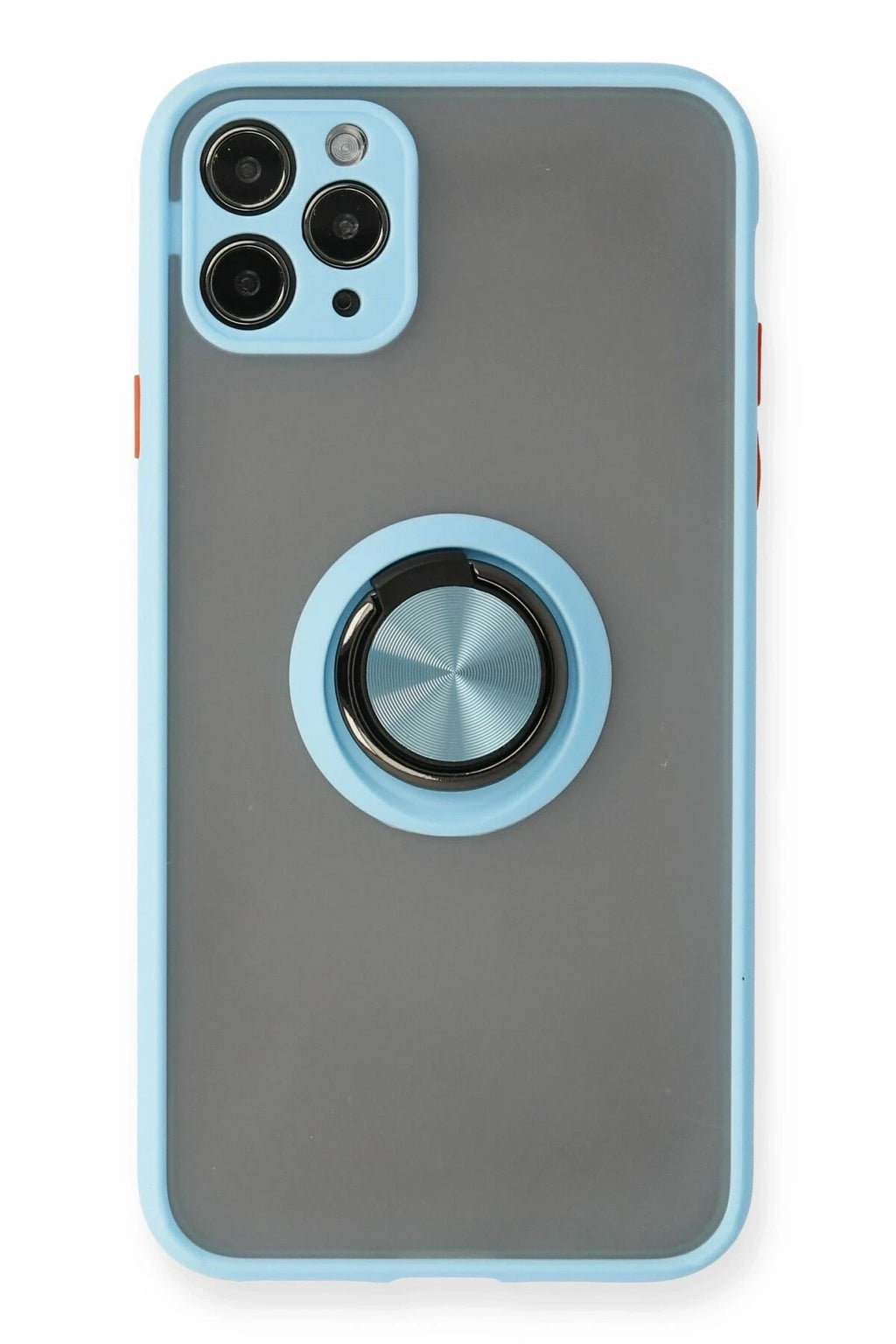 Mey İthalat® iPhone 11 Pro Kılıf Montreal Yüzüklü Silikon Kapak - Buz Mavi