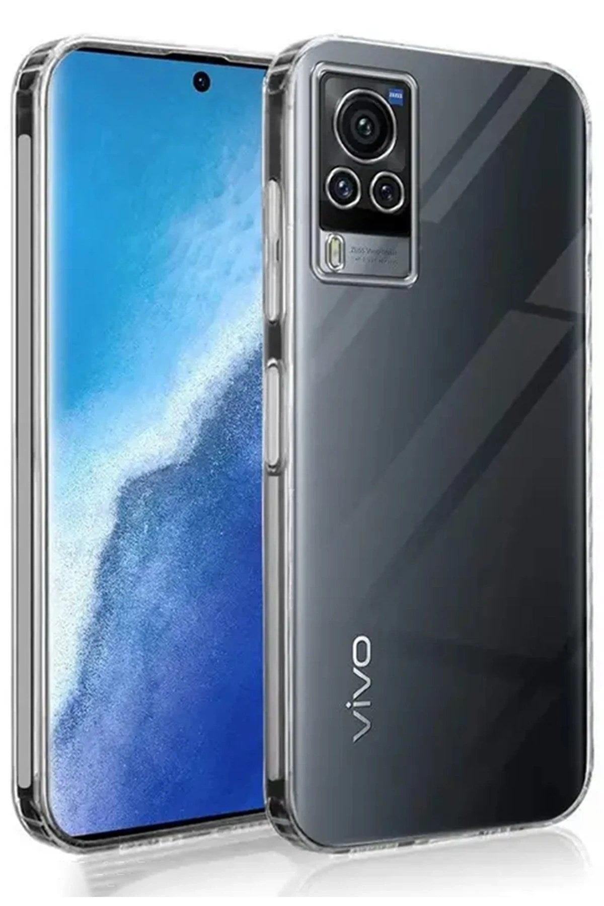 Mey İthalat® Vivo V30 5G Kılıf Lüx Şeffaf Silikon