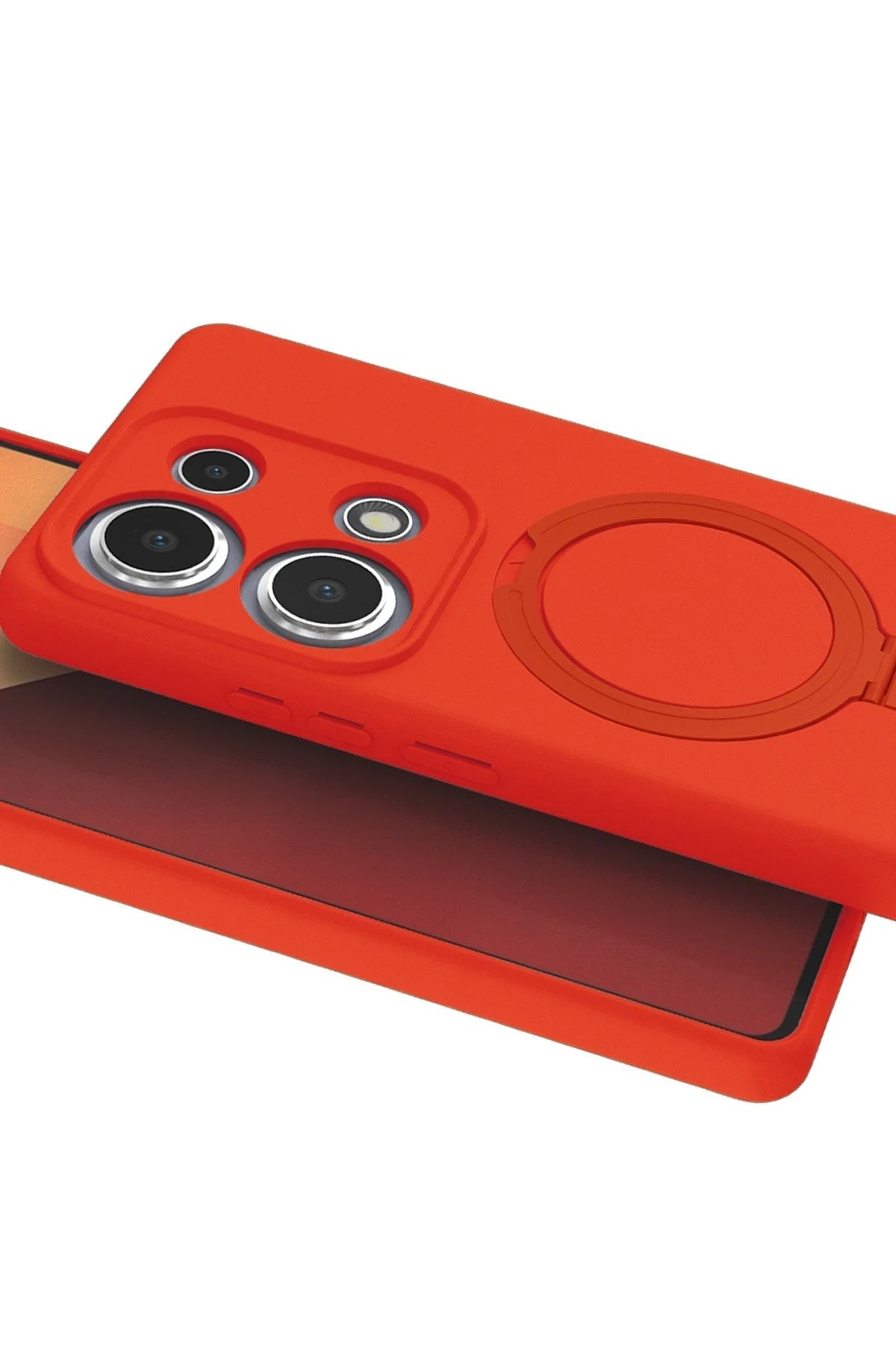 Mey İthalat® Redmi Note 13 Pro 4G Regal Magsafe Standlı Kapak - Turuncu