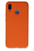 Mey İthalat® Huawei P20 Lite Kılıf Nano içi Kadife Silikon - Turuncu