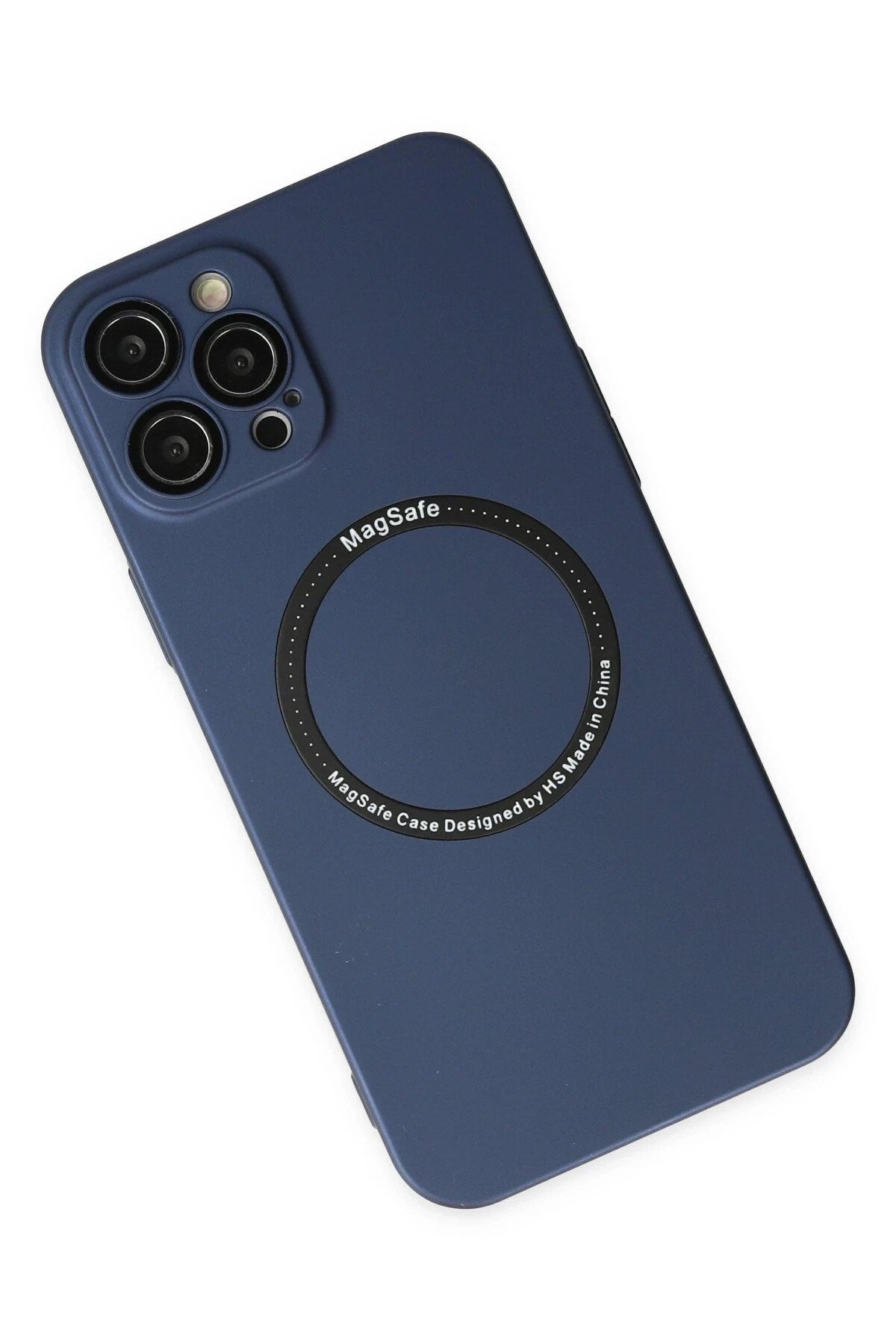 Mey İthalat® iPhone 12 Pro Kılıf Jack Magneticsafe Lens Silikon - Lacivert