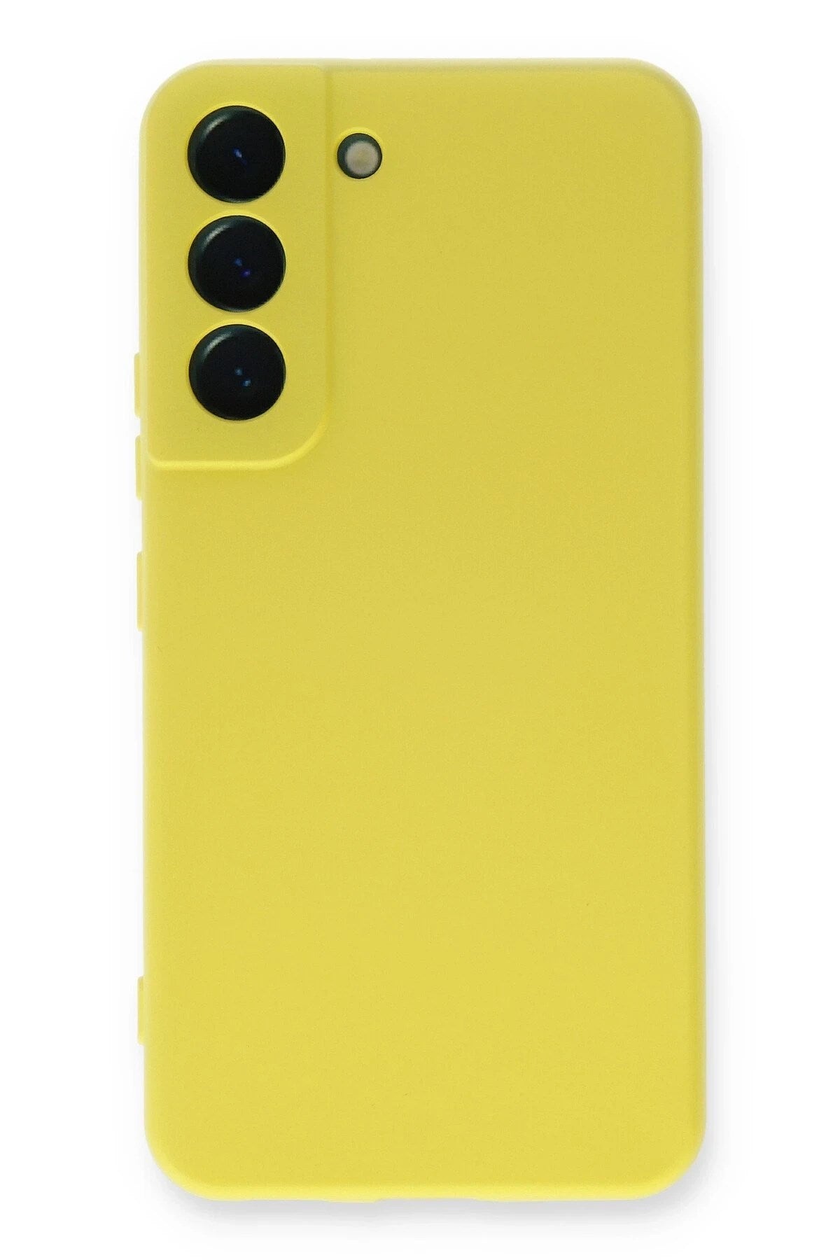 Mey İthalat® Samsung Galaxy S22 Plus Kılıf Nano içi Kadife Silikon - Sarı