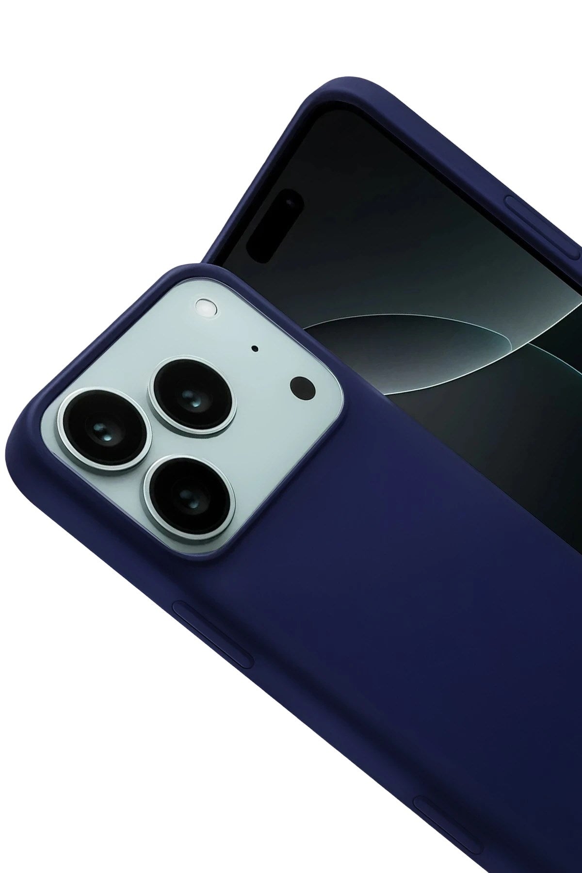 Mey İthalat® iPhone 17 Pro Nano içi Kadife Silikon - Lacivert