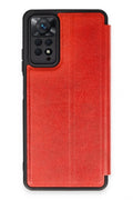 Mey İthalat® Redmi Note 12 Pro 4G Kılıf Flip Cover - Kırmızı