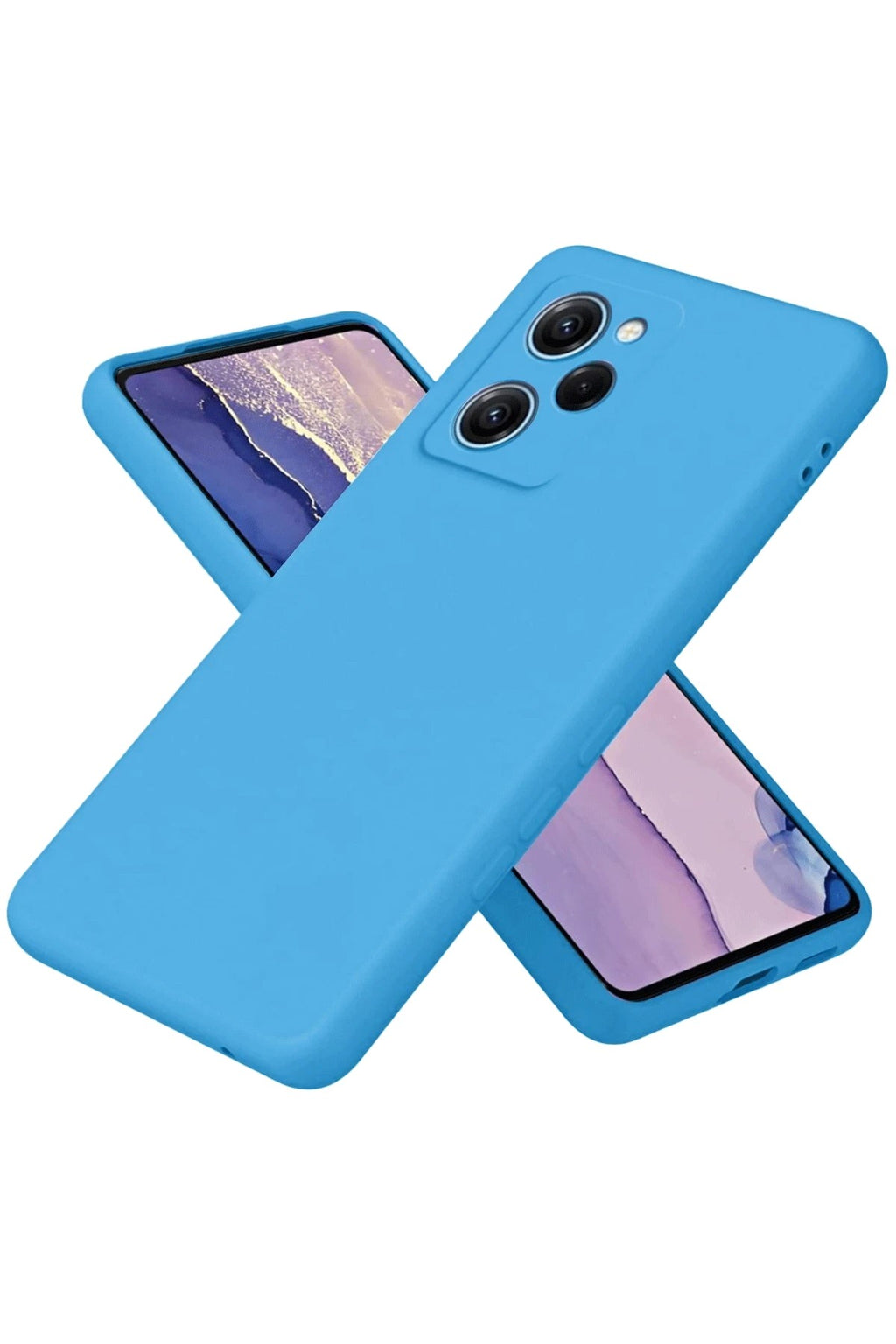 Mey İthalat® Poco X5 Pro 5G Nano içi Kadife Silikon - Mavi