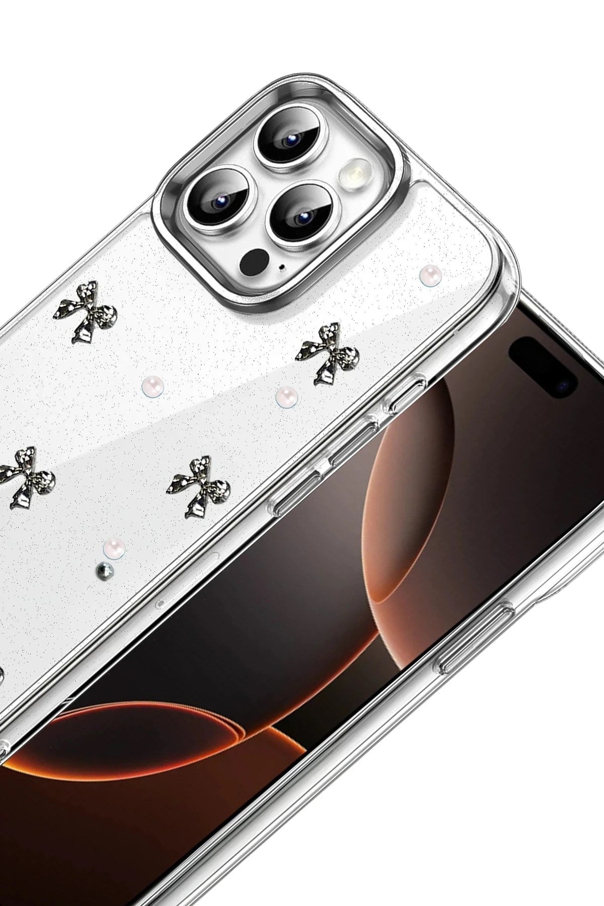 Mey İthalat® iPhone 16 Pro Max Fiyonk Desenli Kapak - Desen 8