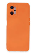 Mey İthalat® Realme 9i 4G Kılıf Nano içi Kadife Silikon - Turuncu