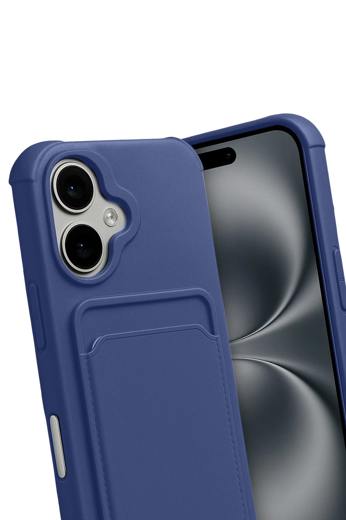 Mey İthalat® iPhone 17 Kelvin Kartvizitli Silikon - Lacivert