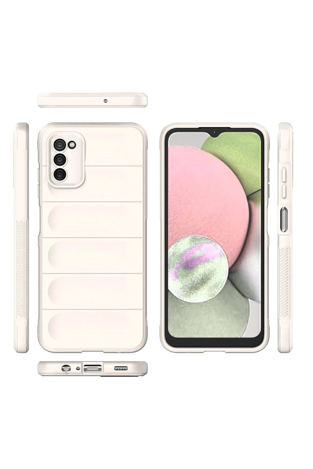 Mey İthalat® Samsung Galaxy A03S Kılıf Optimum Silikon - Krem