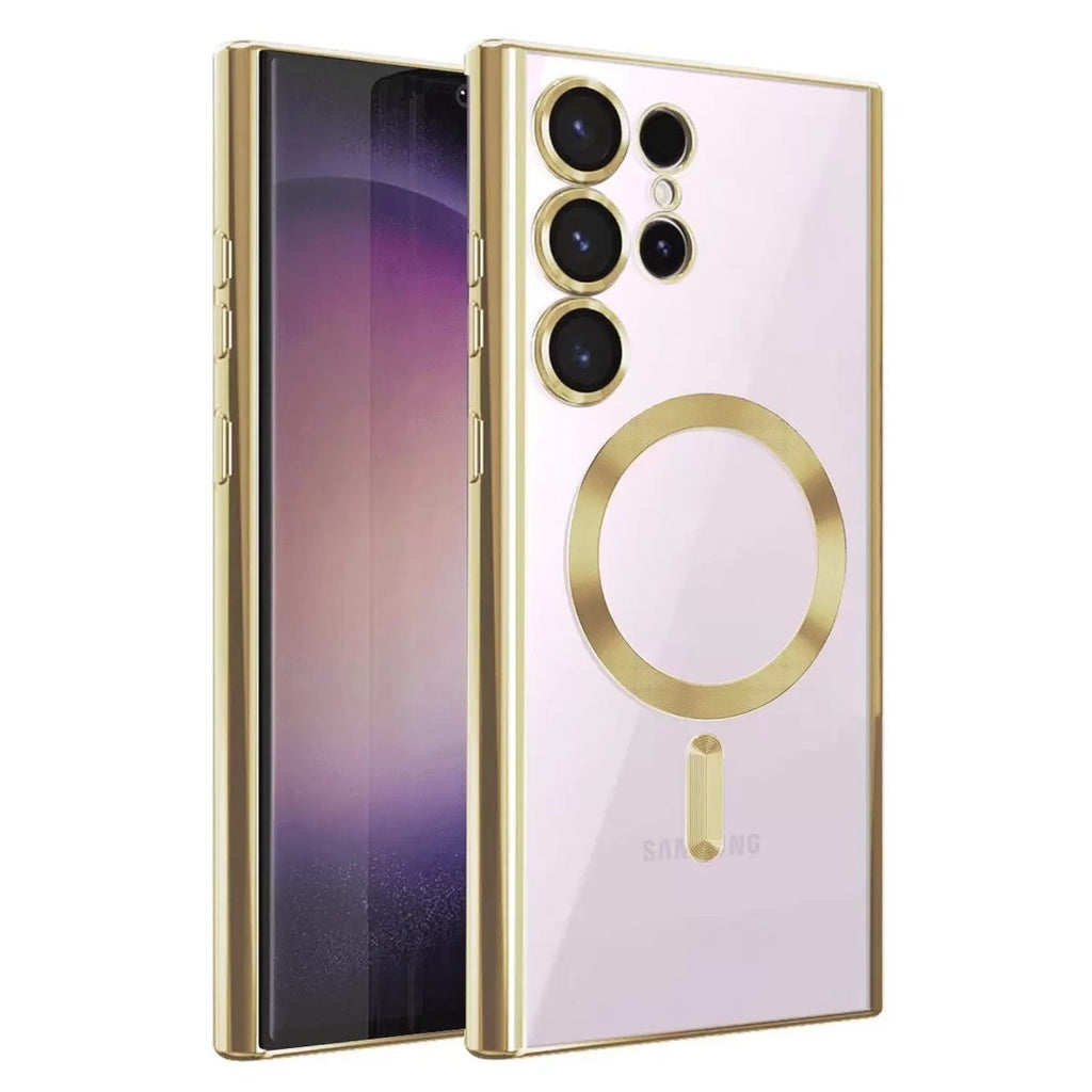 Mey İthalat® Samsung Galaxy S25 Ultra Kılıf Kross Magneticsafe Kapak - Gold