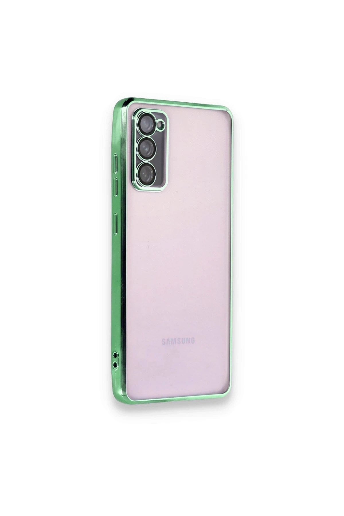 Mey İthalat® Samsung Galaxy S20 FE Kılıf Lensli Silikon - Yeşil