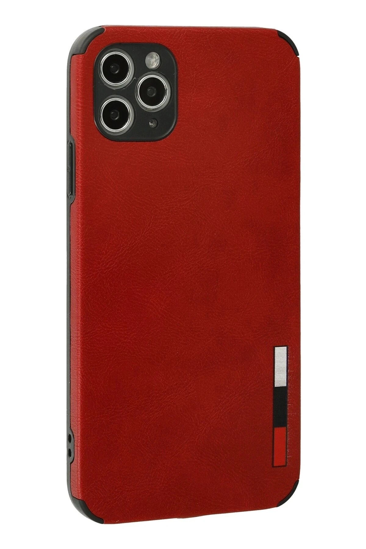 Mey İthalat® iPhone 11 Pro Max Kılıf Loop Deri Silikon - Kırmızı