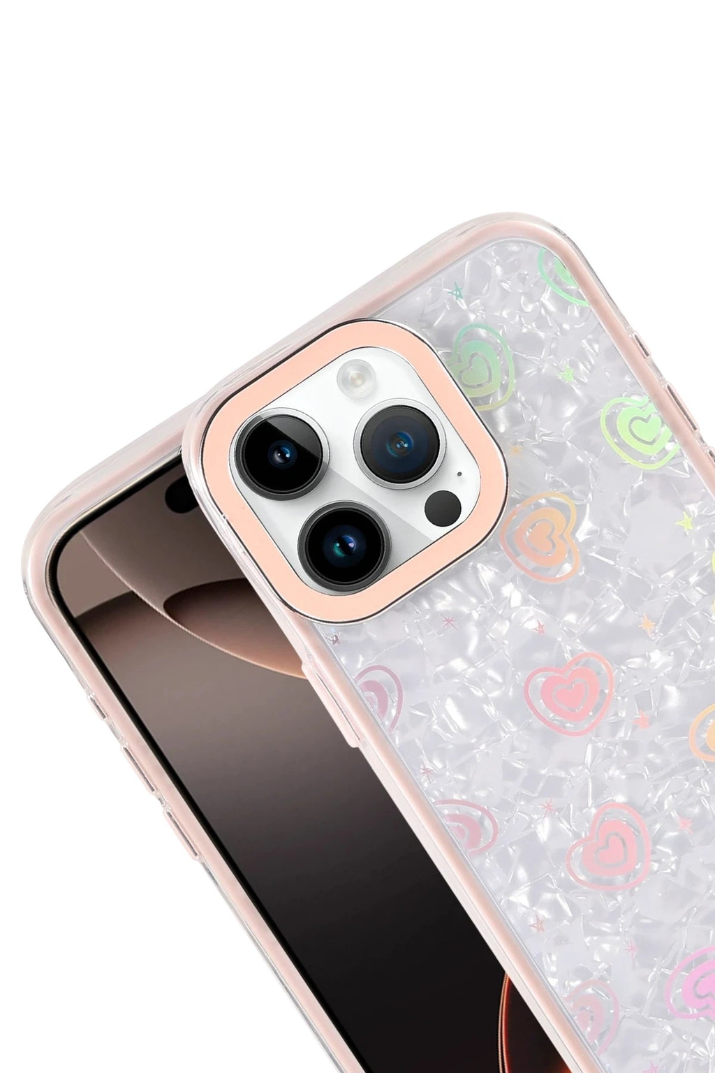 Mey İthalat® iPhone 14 Lumi Desenli Kapak - Pembe