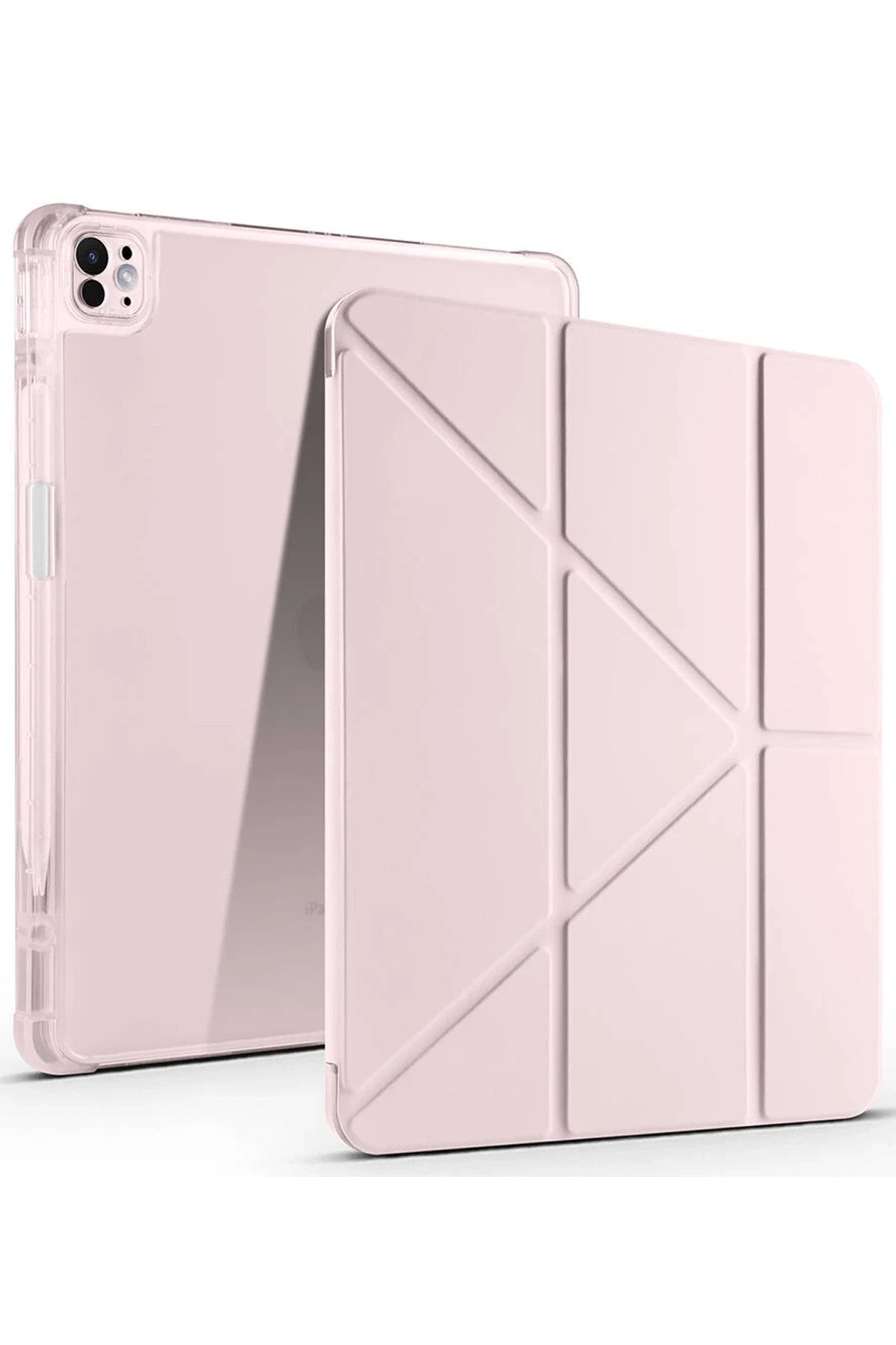 Mey İthalat® iPad Air 13 (2024) Kılıf Kalemlikli Mars Tablet Kılıfı - Rose Gold
