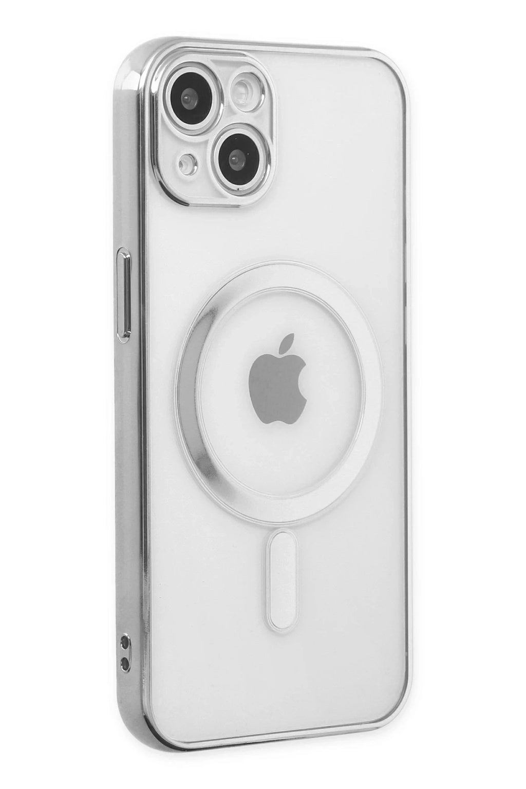 Mey İthalat® iPhone 14 Plus Kılıf Magneticsafe Lazer Silikon - Gümüş