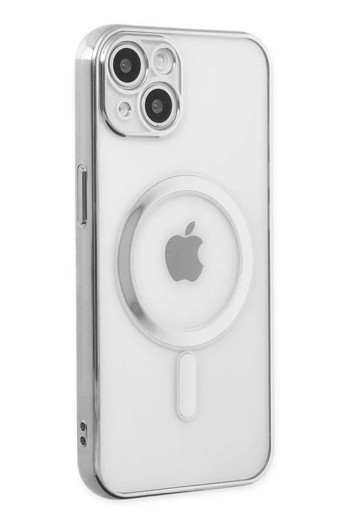 Mey İthalat® iPhone 14 Plus Kılıf Magneticsafe Lazer Silikon - Gümüş