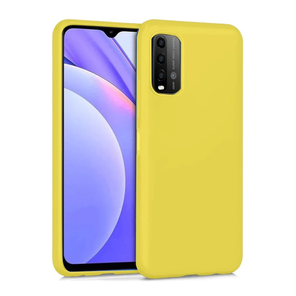 Mey İthalat® Redmi 9T Kılıf Nano içi Kadife Silikon - Sarı