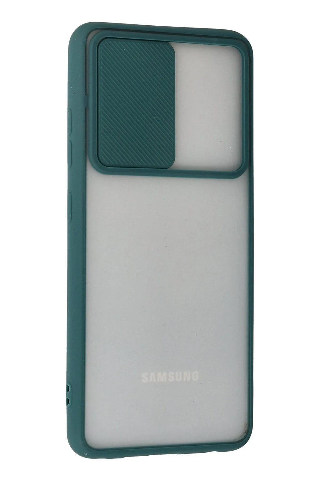 Mey İthalat® Samsung Galaxy A72 Kılıf Palm Buzlu Kamera Sürgülü Silikon - Yeşil