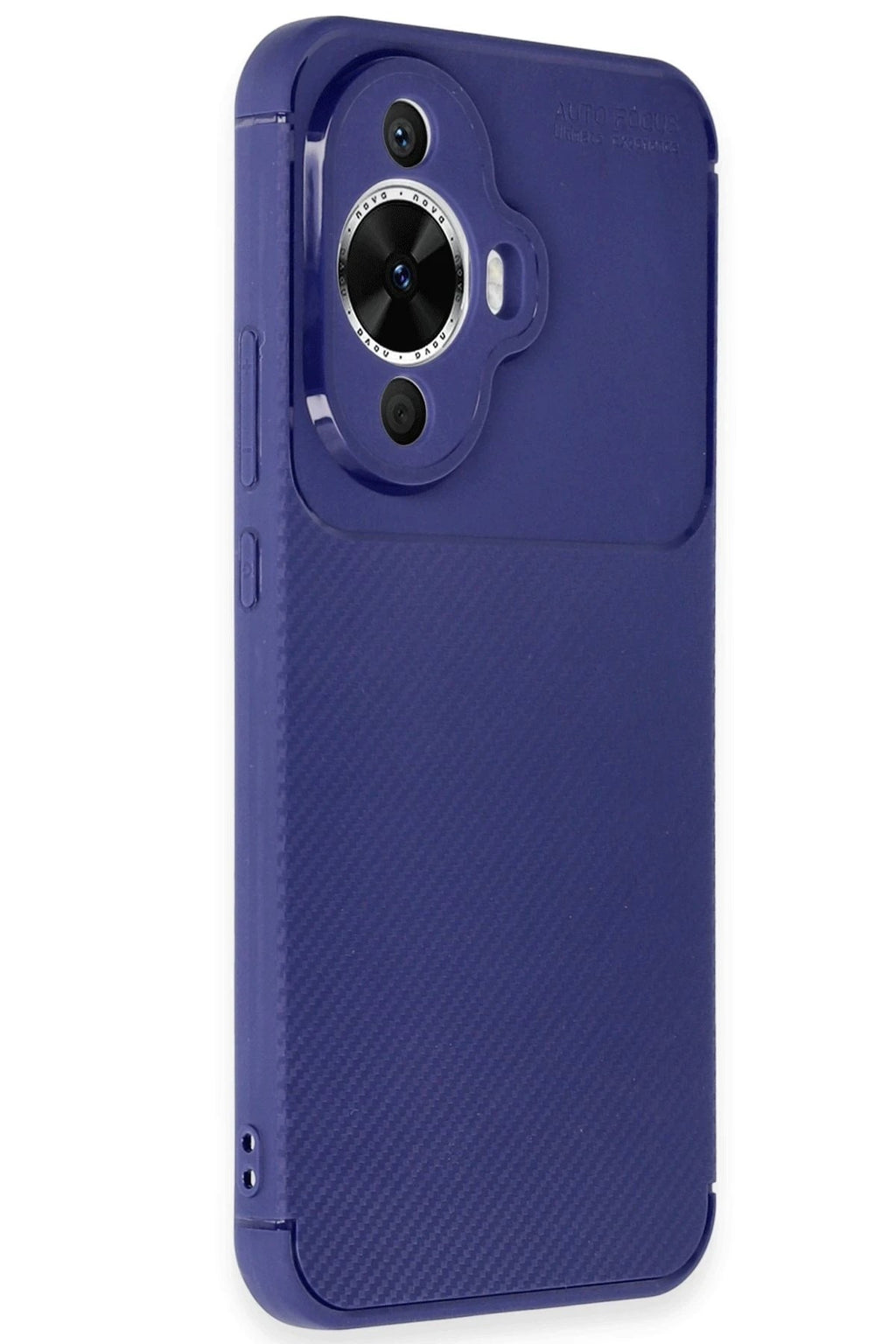 Mey İthalat® Huawei Nova 12S Kılıf Auto Focus Karbon Kapak - Lacivert