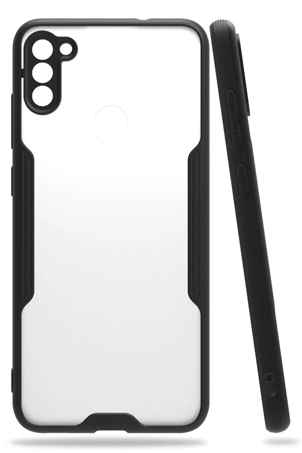Mey İthalat® Samsung Galaxy A11 Kılıf Platin Silikon - Siyah