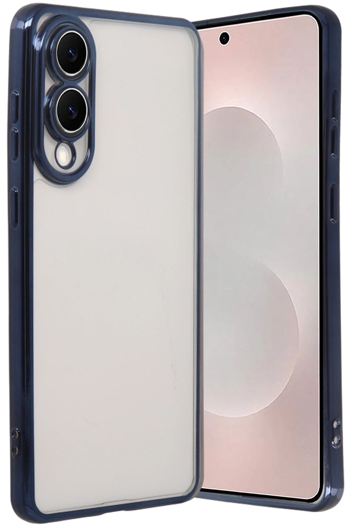 Mey İthalat® Samsung Galaxy S25 Edge Lensli Silikon - Lacivert