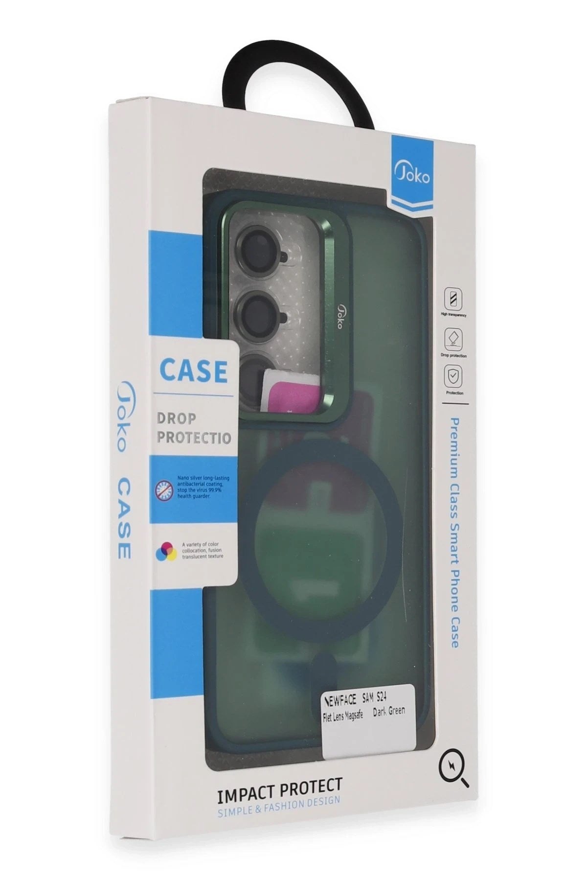 Mey İthalat® Samsung Galaxy S24 Flet Lens Magsafe Kapak - Koyu Yeşil
