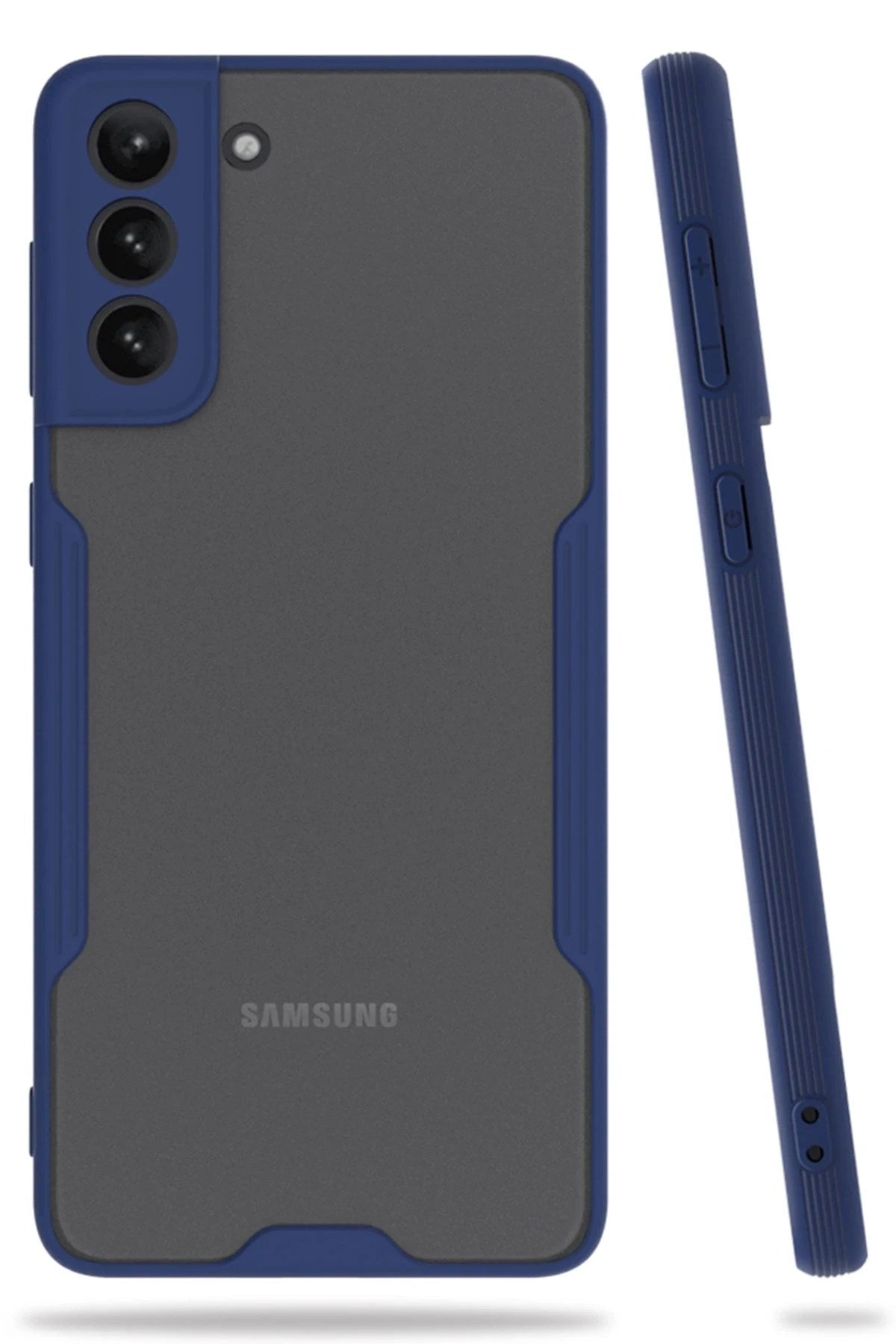 Mey İthalat® Samsung Galaxy S21 Plus Kılıf Platin Silikon - Lacivert