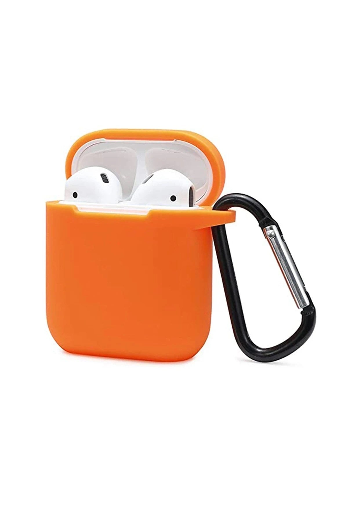Mey İthalat® Airpods 2 (2.nesil) Sert Silikon Kılıf - Turuncu