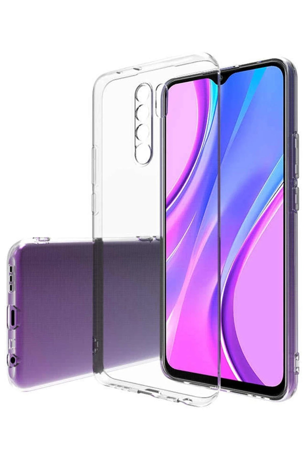 Mey İthalat® Redmi 9 Kılıf Lüx Şeffaf Silikon - Şeffaf