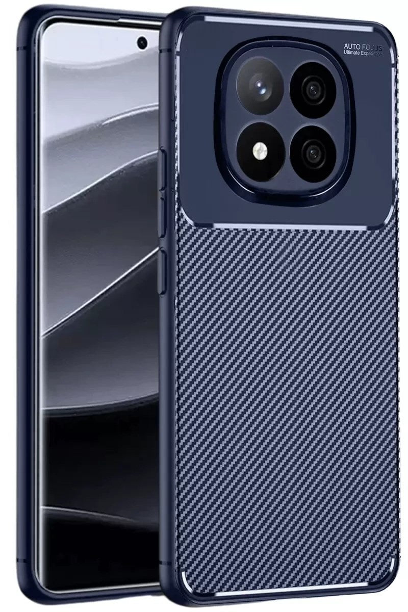 Mey İthalat® Redmi Note 14 Pro 4G Kılıf Auto Focus Karbon Kapak - Lacivert