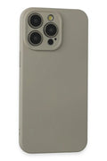Mey İthalat® iPhone 15 Pro Max Kılıf Nano içi Kadife Silikon - Beyaz Titanyum