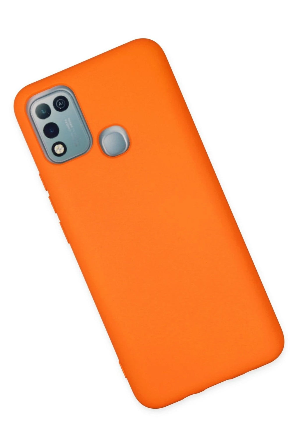 Mey İthalat® İnfinix Hot 10 Play Kılıf Nano içi Kadife Silikon - Turuncu