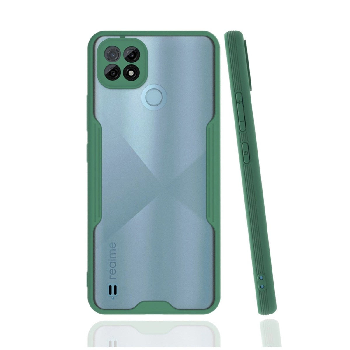 Mey İthalat® Realme C21 Kılıf Platin Silikon - Yeşil