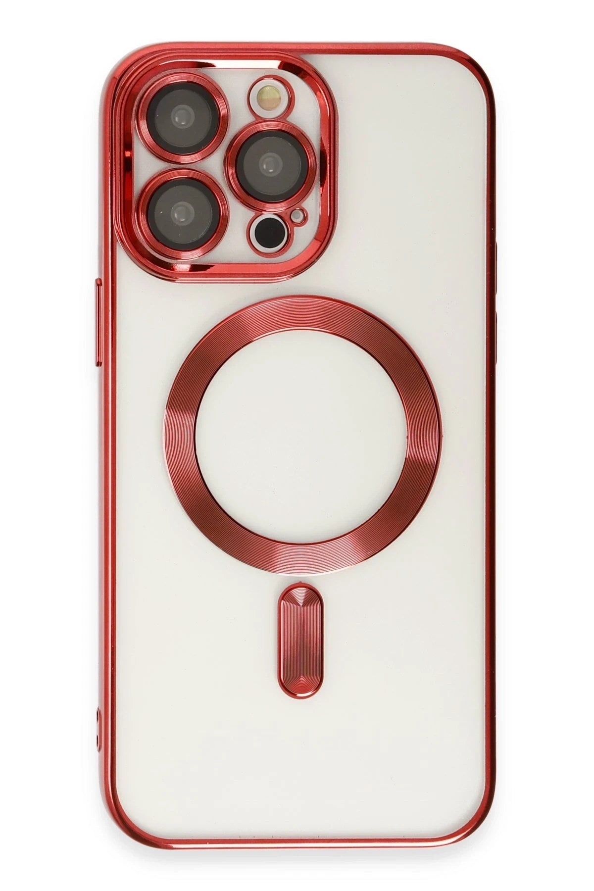 Mey İthalat® iPhone 15 Pro Kılıf Kross Magneticsafe Kapak - Kırmızı