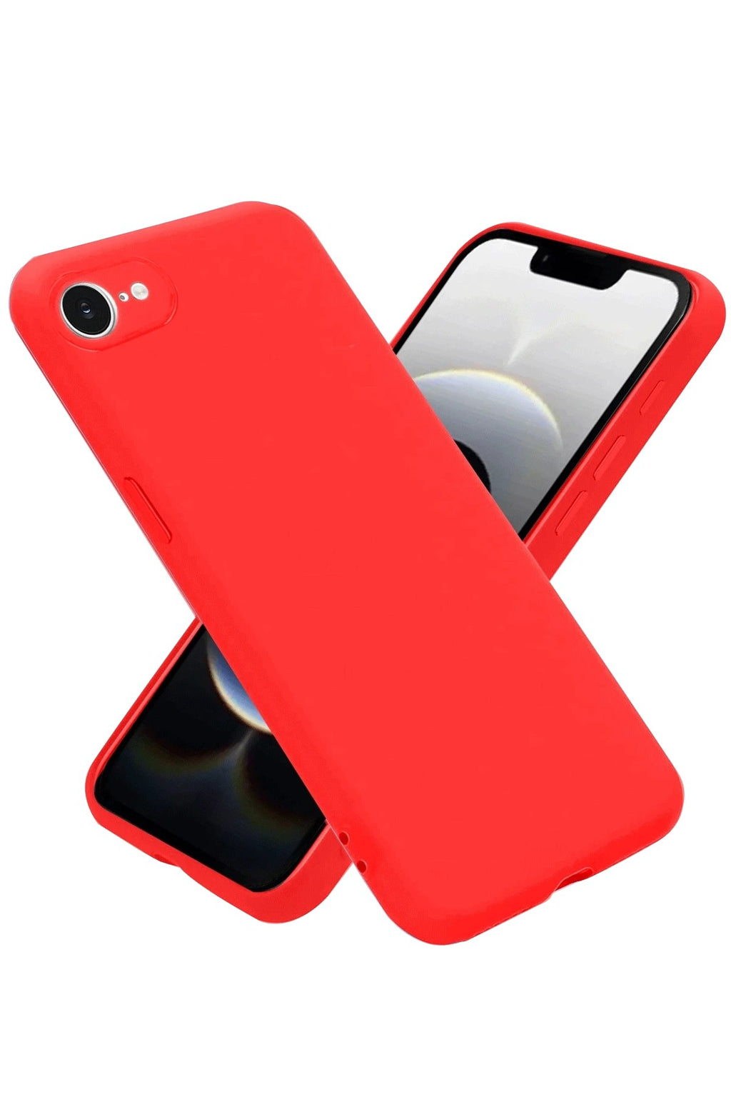 Mey İthalat® iPhone 16E Kılıf First Silikon - Kırmızı