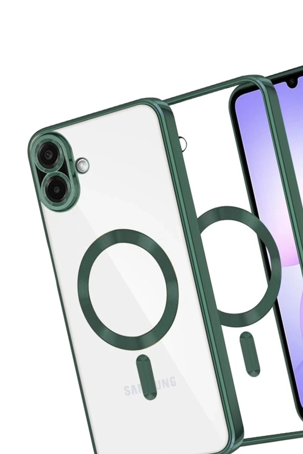 Mey İthalat® Samsung Galaxy A07 4G Kross Magneticsafe Kapak - Koyu Yeşil