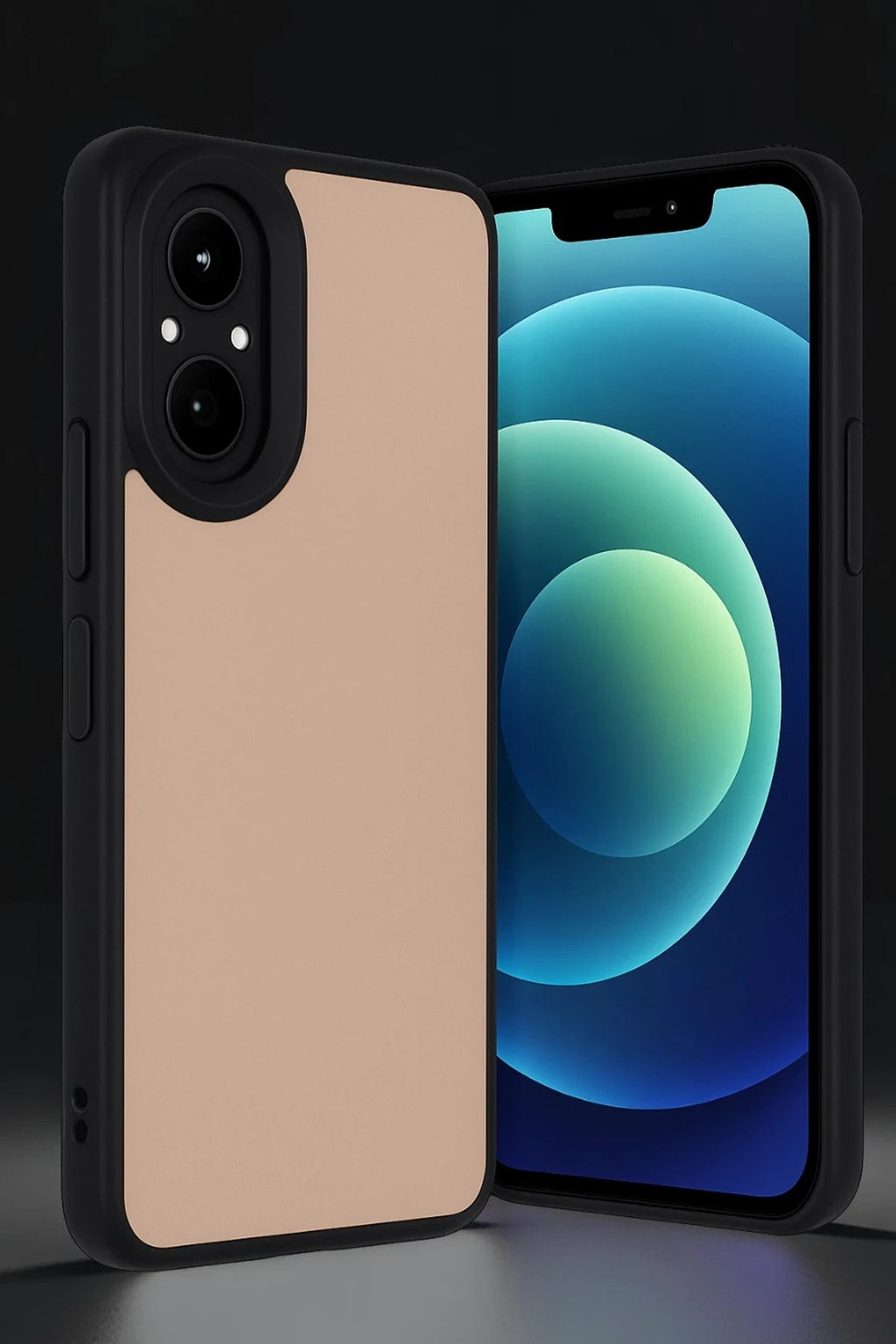 Mey İthalat® Realme 12 Lite Kılıf Aras Deri Kapak - Pudra