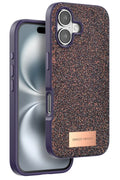 Mey İthalat® iPhone 16 Bright Simli Kapak - Derin Mor