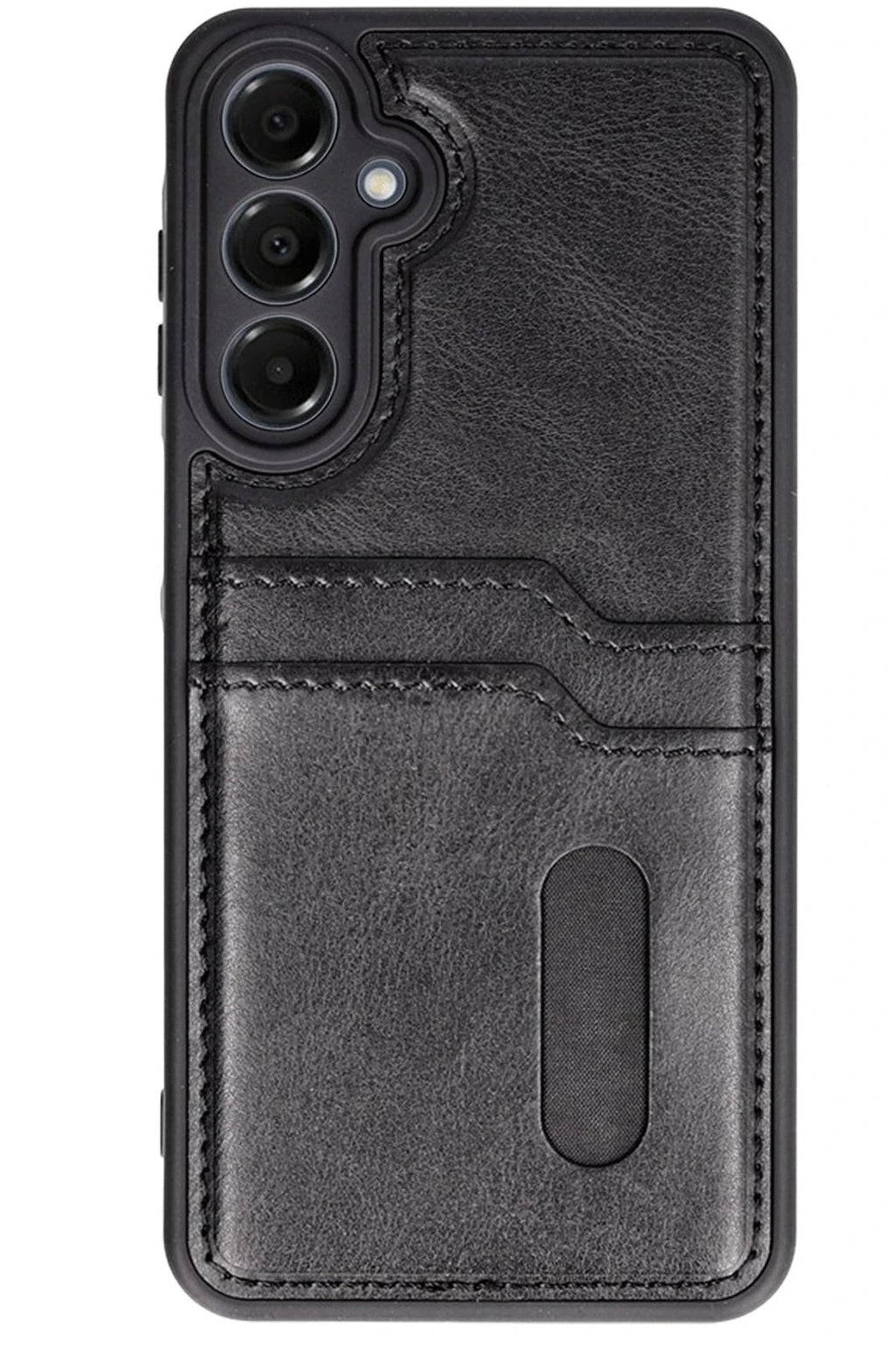 Mey İthalat® Samsung Galaxy S24 FE Kılıf Sara Kartvizitli Deri Kılıf - Siyah