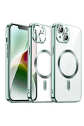 Mey İthalat® iPhone 13 Kılıf Kross Magneticsafe Kapak - Koyu Yeşil