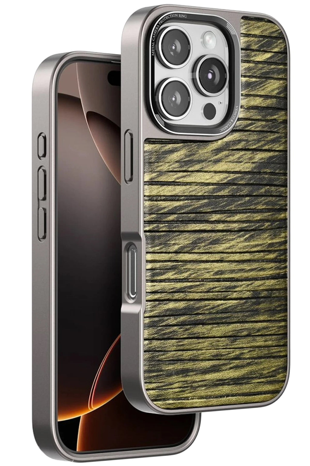 Mey İthalat® iPhone 16 Pro Wave Kapak - Koyu Kahve