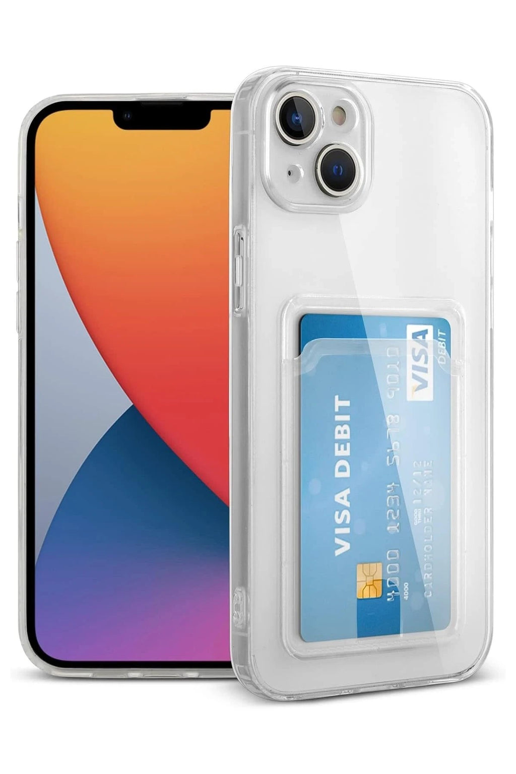 Mey İthalat® iPhone 14 Kılıf Kart Şeffaf Silikon - Şeffaf