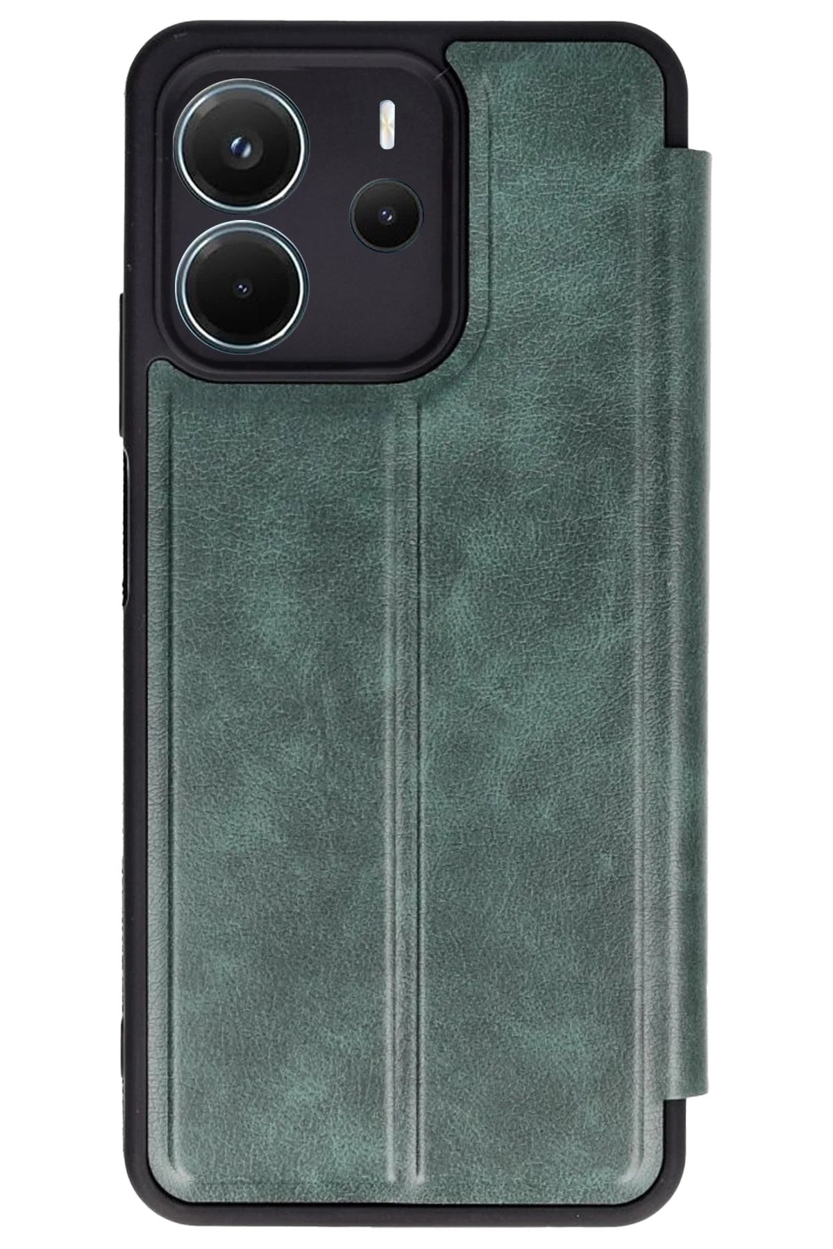 Mey İthalat® Redmi Note 14 4G Kılıf Flip Cover - Koyu Yeşil