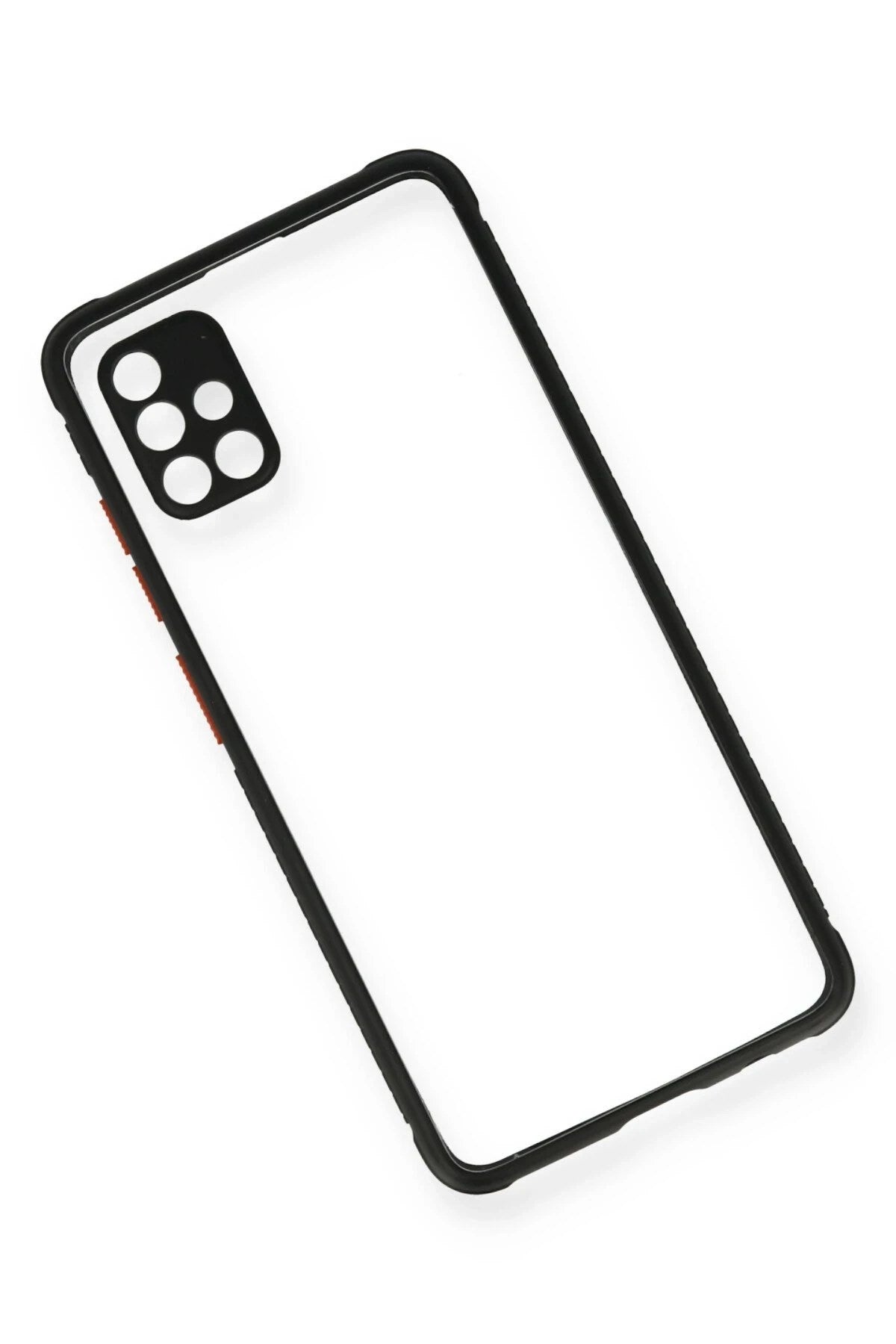 Mey İthalat® Samsung Galaxy A71 Kılıf Miami Şeffaf Silikon - Siyah
