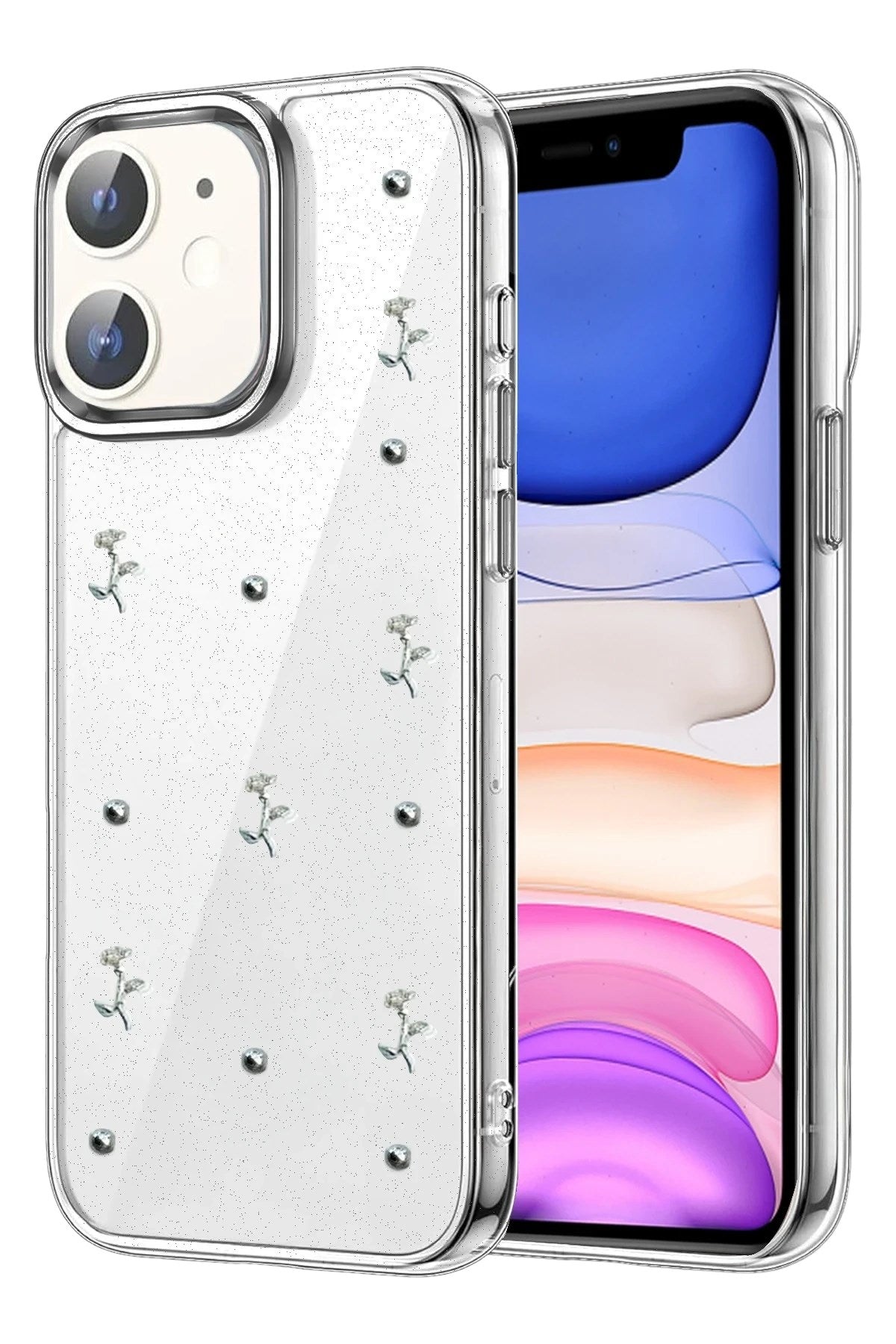 Mey İthalat® iPhone 12 Fiyonk Desenli Kapak - Desen 4