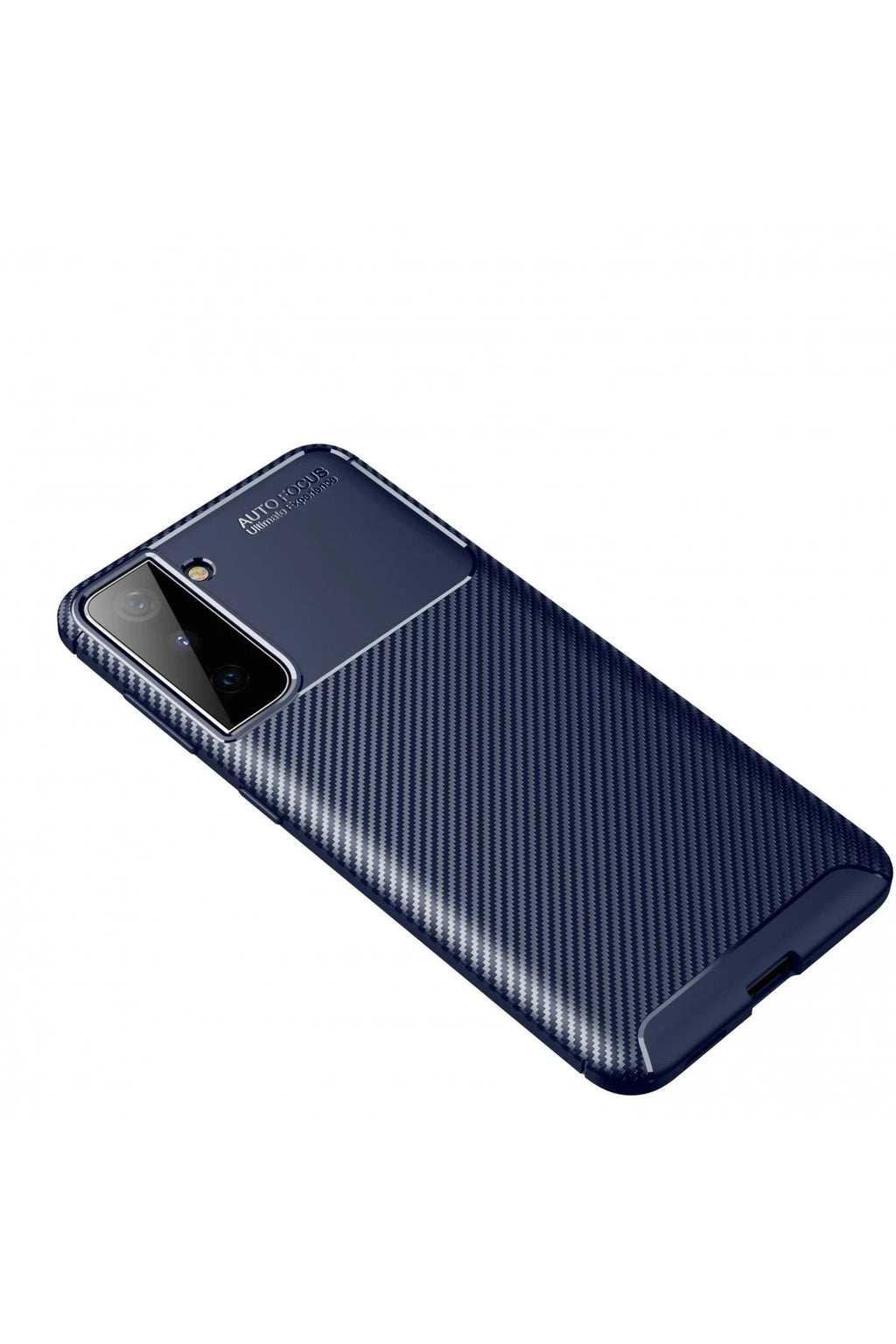Mey İthalat® Samsung Galaxy S21 Plus Kılıf Auto Focus Karbon Kapak - Lacivert