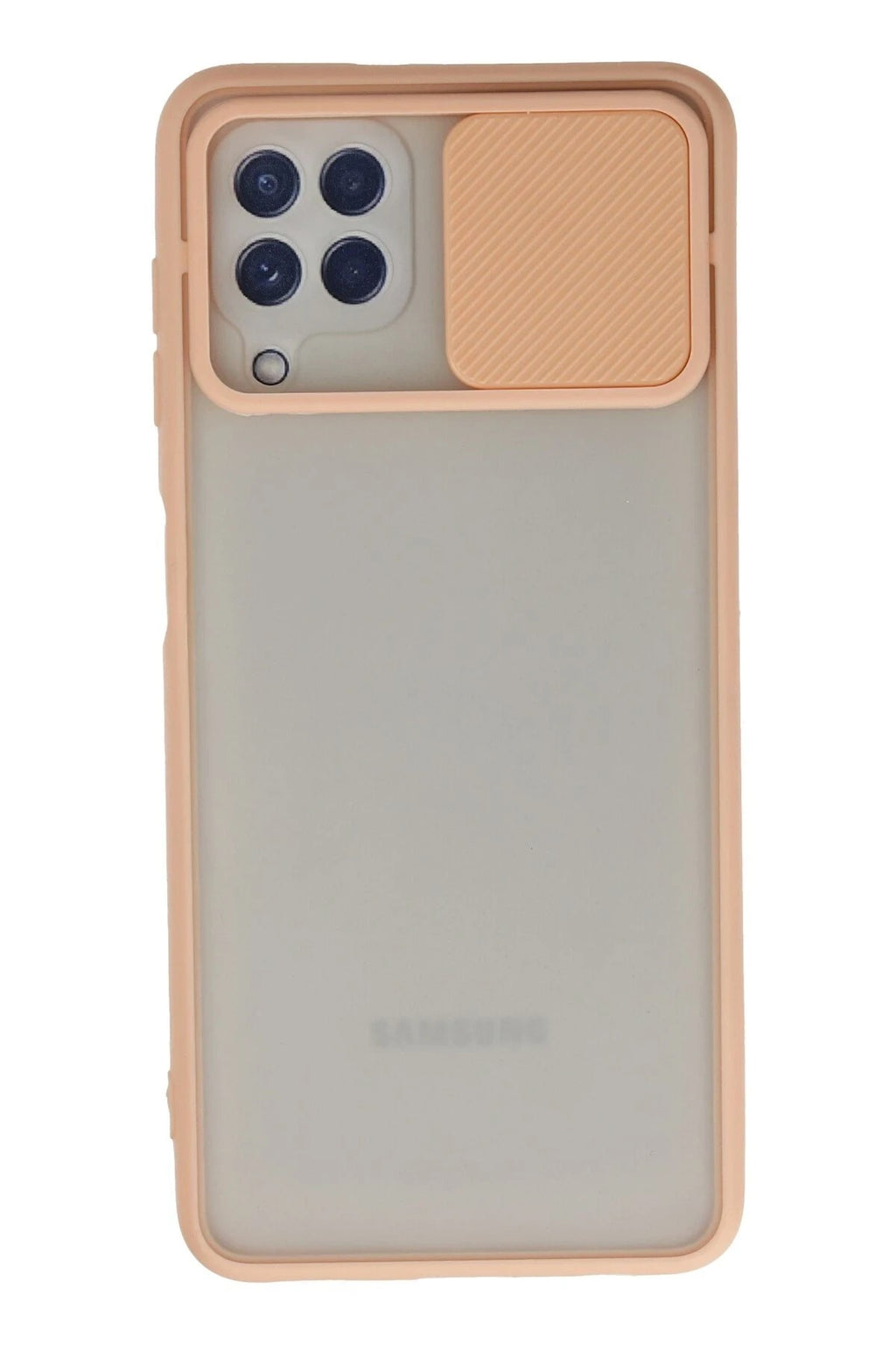 Mey İthalat® Samsung Galaxy A22 Kılıf Palm Buzlu Kamera Sürgülü Silikon - Pembe