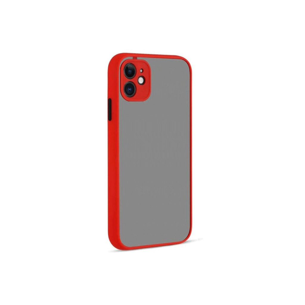 Mey İthalat® iPhone 12 Kılıf Montreal Silikon Kapak - Kırmızı