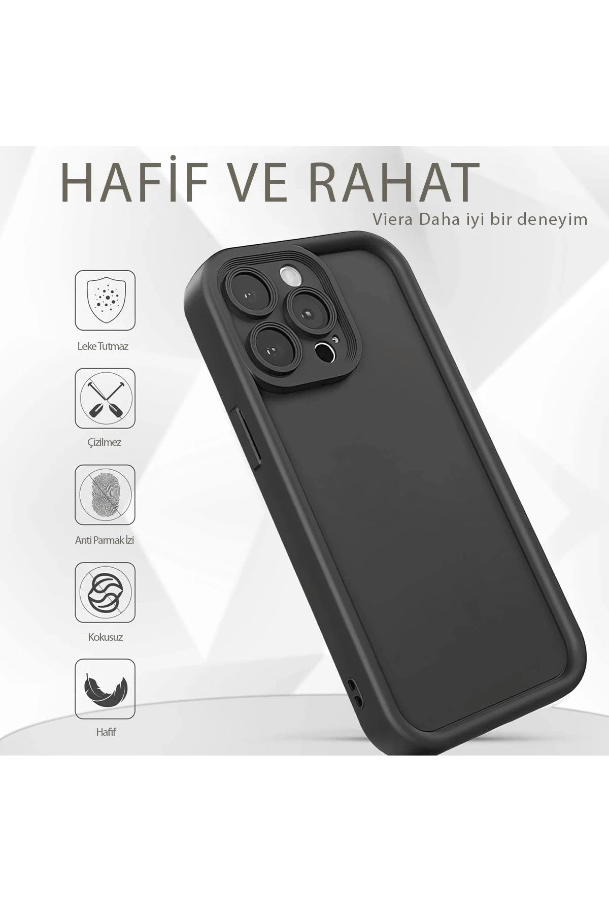 Mey İthalat® iPhone 16 Pro Max Kılıf Viera Silikon - Kırmızı