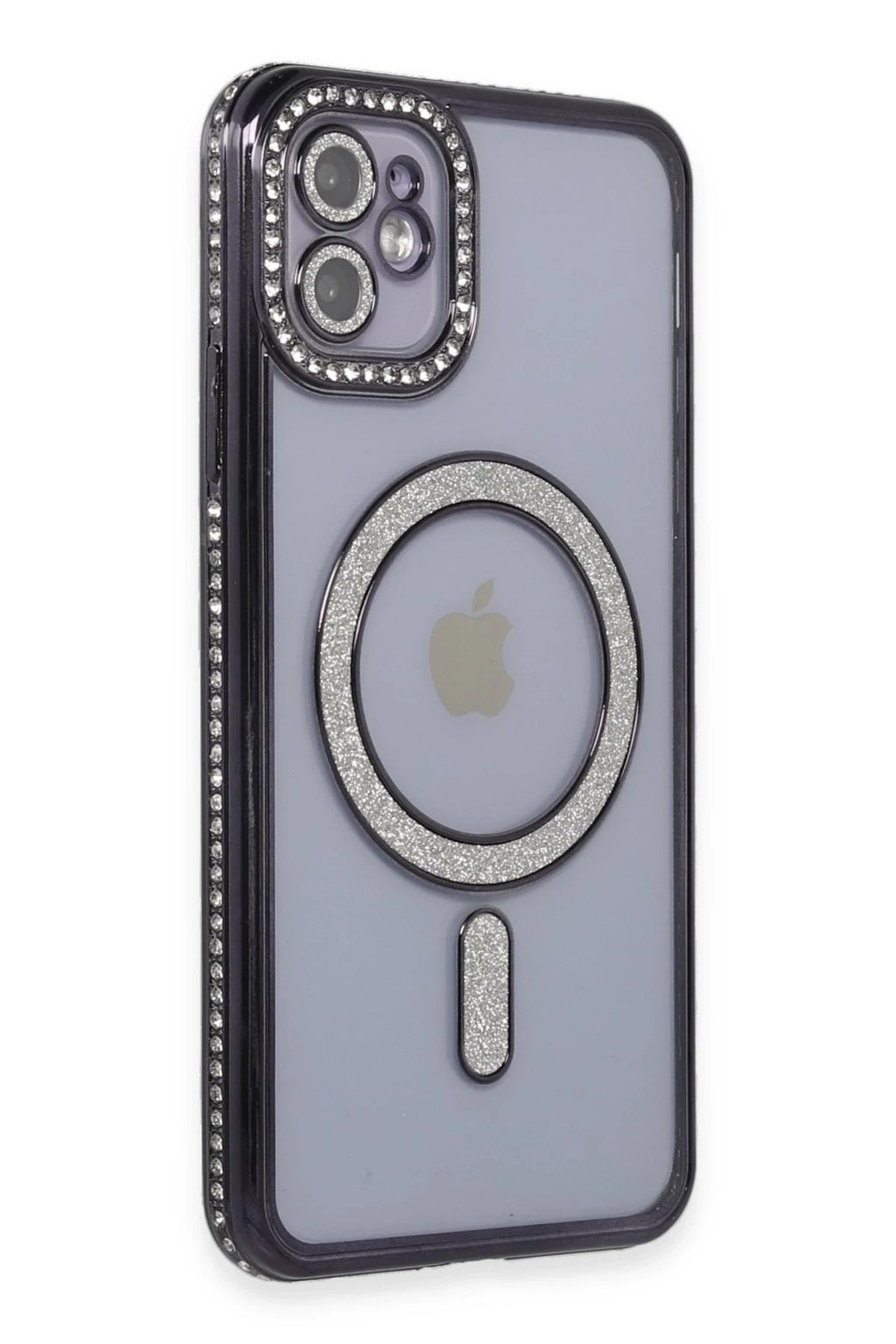 Mey İthalat® iPhone 11 Kılıf Joke Simli Magneticsafe Kılıf - Siyah